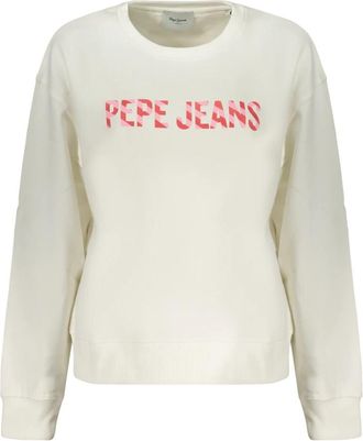 Pepe Jeans London Celeste Sweatshirt - Dames - Sweatshirts - Wit - S - Katoen - Hoodies & sweatvesten