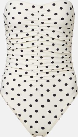 Karla Colletto Costume intero a fascia a pois