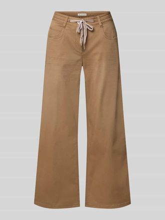 Tom Tailor Cropped Fit Culotte aus Baumwoll-Mix TTCulotte in Taupe, Gr&ouml;&szlig;e 34/28