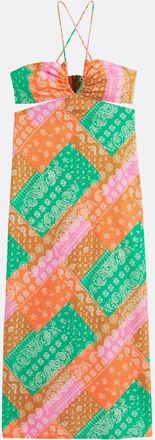 La Redoute Collections Midi-jurk met bustier en kasjmierprint