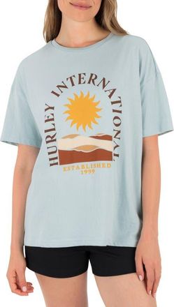 Hurley Death Valley Oversize Cotton Jersey Graphic T-Shirt in Starlight Blue at Nordstrom, Size X-Small