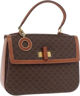 Celine Pre-owned Vintage Macadam Hand Bag - Dames - Vintage Handtas - Bruin - ONE Size - Leer - Vintage
