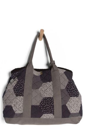 Free People Pippa Patchwork Cotton Tote in Blue Combo at Nordstrom