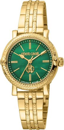 Roberto Cavalli Green Dial Stainless Steel Watch