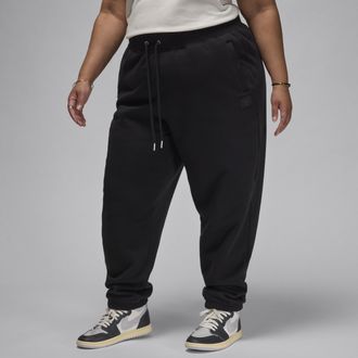 Nike Jordan Womens Jordan Flight Fleece Pants (Plus Size) in Black | FV7061-010