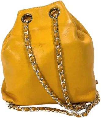 Chanel Pre-owned Vintage Backpack - Pre-owned - Mujer - Amarillo - ONE SIZE