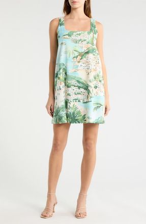 Sugarlips Piti Town Zenica Minidress in Aqua-Multi at Nordstrom, Size X-Large