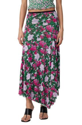 Diane Von F&uuml;rstenberg Hedi Print Asymmetric Maxi Skirt in Provence Gossip Pink at Nordstrom, Size X-Small