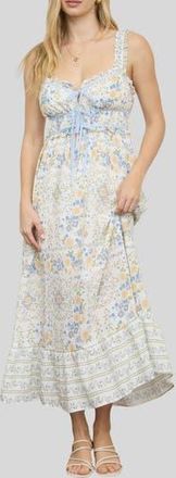 Blu Pepper Floral Midi Dress in Blue Multi at Nordstrom Rack, Size Medium