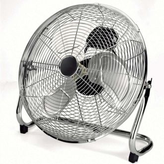 Trade Shop Trade Shop - Ventilatore 3 Pale In Alluminio Oscillante Diametro 35 Cm 120w Stand In Metallo