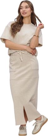 Nukus Nukus, Hoodies & sweatvesten, Dames, Beige, L, Roos Pullover Lurex
