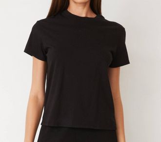 Monrow Womens Basic Top In Black