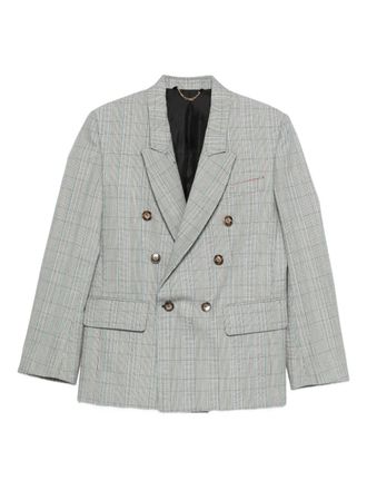 Victoria Beckham double-breasted blazer - women - Virgin Wool/Viscose - 10 - Grey