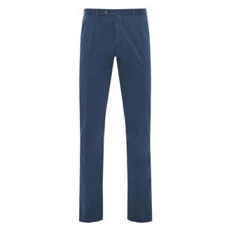 Pantaloni Torino Heren, Broeken, Blauw, Maat: L Katoen