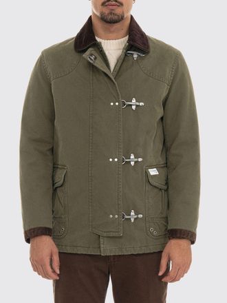 Fay 4 Ganci Cotton Jacket with Velvet Collar and Patch Pockets
