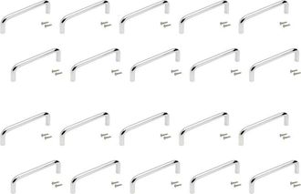 Emuca Emuca - Lote De 20 Tiradores Para Muebles Castellar, L136mm, Intereje 128mm, Acero, Cromado