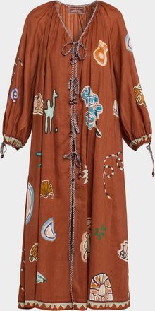 Alemais Laurence Tie-Front Maxi Dress