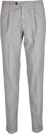 Michael Coal Beige Trousers with Tailored Fit and Subtle Texture