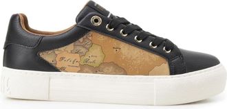Alviero Martini 1A Classe Platte schoenen met pinafore metaal - Dames - Sneakers - Zwart - 36 EU - Schoenen