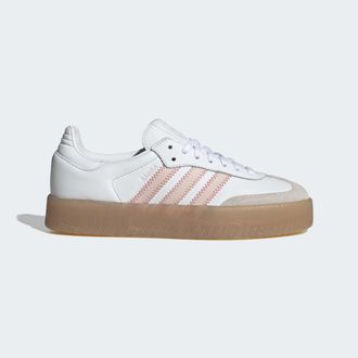 adidas Sneaker ADIDAS ORIGINALS SAMBAE, Damen, Gr. 38,5, rosa (cloud wei&szlig;, sandy pink, semi flash rot), Leder, Schuhe Sneaker