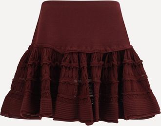 Alaia Gonna crinoline in lana con ruche Woman 38