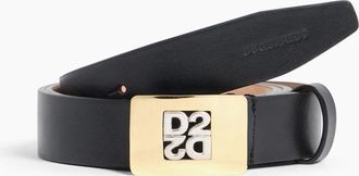 Dsquared2 Mens D2 Upside Down Plaque Belt - Black - Size: 105