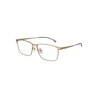 HUGO BOSS Accessoires, Heren, Geel, ONE Size, Rechthoekig Metaal Volledig Rand Optisch Frame
