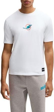 BOSS x NFL Stretch Cotton Graphic T-Shirt in Miami Dolphins - White at Nordstrom Rack, Size Xxx-Large