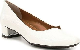 J. Reneé Womens Bambalina Lizard Print Pumps In White