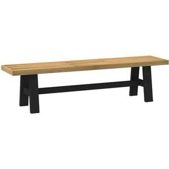 vidaXL Banco Comedor Noain Patas Forma A Madera Maciza Pino Vidaxl
