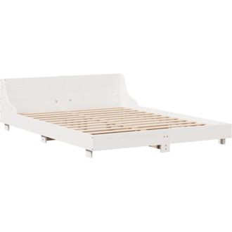 vidaXL Vidaxl - Estructura De Cama Sin Colch&oacute;n Madera Maciza De Pino 160x200 Cm