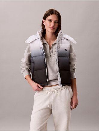 Calvin Klein Jeans Calvin Klein Womens Ombre Puffer Vest - Black - XL
