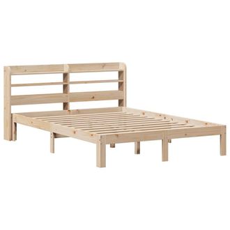 Berkfield Home Beautiful Bed Frame with Headboard without Mattress 160x200 cm in Light Brown