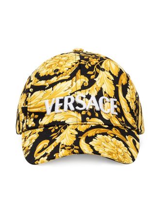Versace Barocco embroidered baseball cap - men - Cotton/Cotton/Polyester - 57 - Black