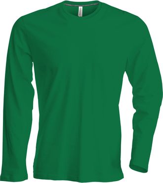 Kariban NoTrash2003 Long Sleeved Crew Neck T-Shirt, Easy to Wear in 20 Colours and Sizes S, M, L, XL, 2XL, 3XL and 4XL - Green - XX-Large