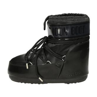 Moon Boot Icon Low Glance - Dames - Snowboots - Zwart - 42 EU - Leer - Fitness