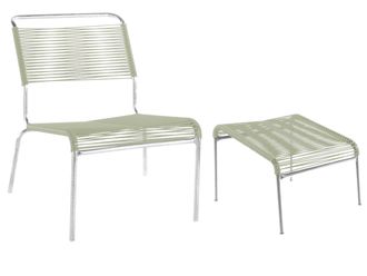 Schubiger M&ouml;bel Spaghetti-Lounger + Hocker S&auml;ntis