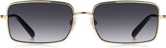Marc Jacobs 58mm Gradient Rectangular Sunglasses in Gold Black at Nordstrom