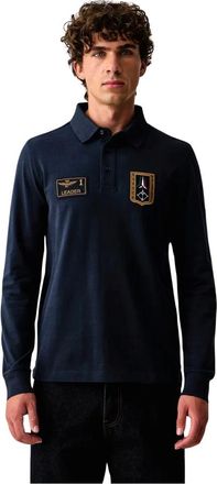 Aeronautica Maglia Maniche Lunghe - - Tops - Uomo - Blu - M