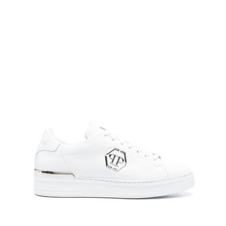 Philipp Plein Hexagon Low-top Leather Sneakers