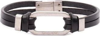 Saint Laurent Leren armband - Zwart