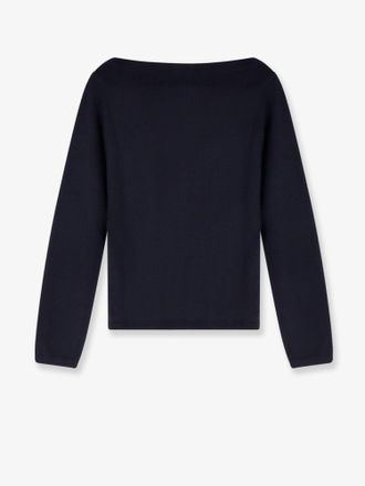Max Mara Womens Cashmere Sweater With Removable Band Blue