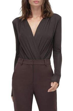 Favorite Daughter The Slinky Date Bodysuit in Espresso at Nordstrom, Size X-Small