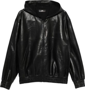 Amiri Leren jack - Zwart