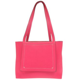 Herm&egrave;s Pink Taurillon Clemence Leather Tote Bag (Pre-Owned)