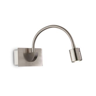 Netlighting Dynamo LED 1 Light Adjustable Wall Reading Lamp Nickel in Grey
