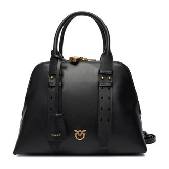 Pinko Pinko, Dames, Tassen, Zwart, Maat: ONE Size Katoen