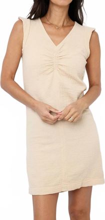 bobi Cinched Front Dress In Sandy