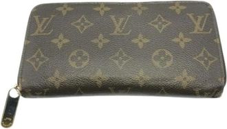 Louis Vuitton Pre-owned Monogram Lange Portemonnee (bi-fold) - Dames - Vintage Accessoires - Bruin - ONE Size - Vintage