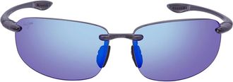 Maui Jim Hookipa Blue Hawaii Rectangular Unisex Sunglasses B407-11 64